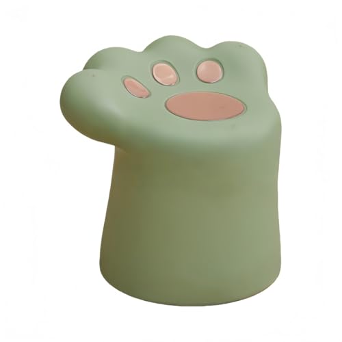 samchuサイドテーブルのスツールのおしゃれ北欧猫の足の着地の置物です。猫足型アクセサリー靴履き替えベンチ (トランペット,グリーン)