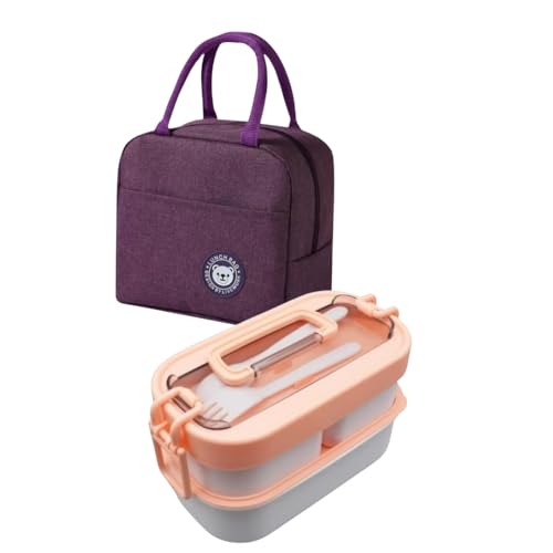 Kit Marmita Lancheira Fitness 1l Hermética com Alça Com Bolsa Tér...
