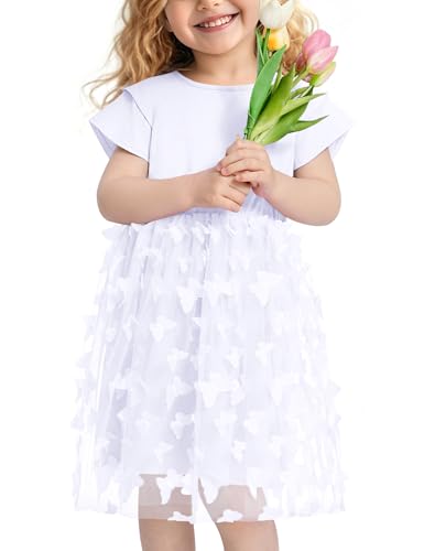 Toddler Girl Tutu Dress Girls Butterfly Tulle Dresses Summer Clothes Size 3-7 Years