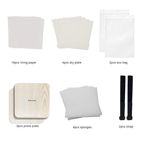 Worown Mini Flower Press Kit, Leaf Press, Plant Press, 6 x 6 inch 4