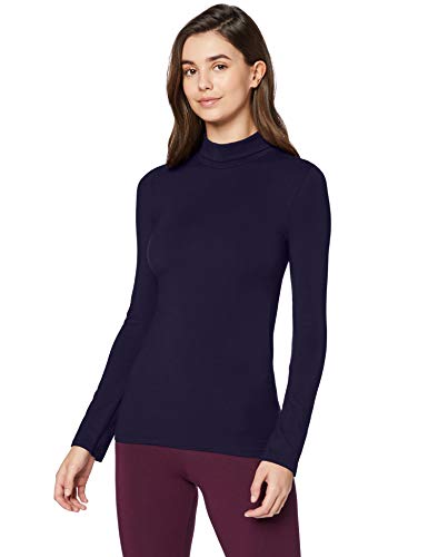 Marca Amazon - Iris & Lilly Camiseta térmica Mujer, Azul (Navy), S, Label: S
