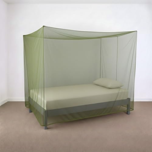 Image of Yuvraz Mosquito Net for Bed | Foldable & Breathable Bed Net with Strong Mesh | All-Round Protection from Mosquitoes, Flies & Insects Ideal for Double /Single Bed (Olive Green, 4 * 6.5 ft)