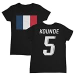 SWEET LEMONS France Pride Kounde 5 Two-Sided Tribute Ladies' Crewneck T-Shirt (Black, X-Large)