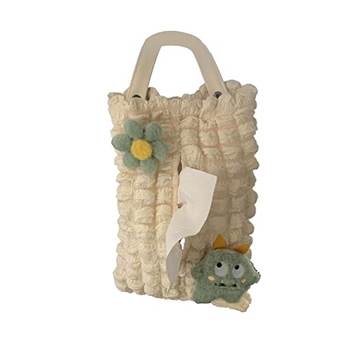 Bolsa para caixa de lenços de carro - Dispensador de lenços dobrável suspenso | Caixa de papel fofa