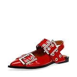 Steve Madden Women's Graya Flat, Red Patent, 8