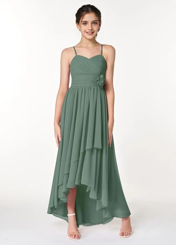 Kids Junior Bridesmaid Dresses for Wedding Chiffon Flower Girl Dress for Teen Girl Long Party Pageant Gowns4