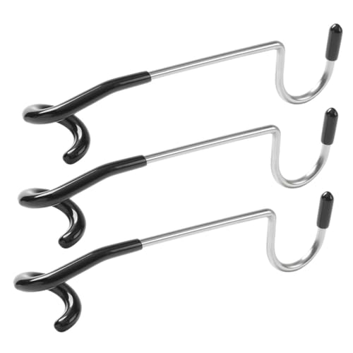 GRIRIW 3Pcs S Shape Metal Camping Lamp Hooks Portable Outdoor Light Pole Hangers for Tents Multi Functional Tent Hook for Lanterns Bags and More