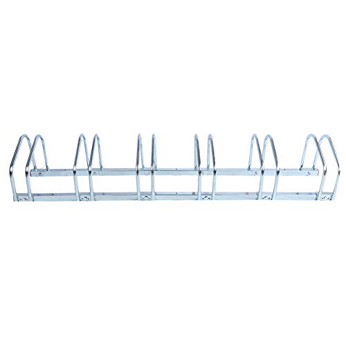 Cikonielf Soporte para 6 Bicicletas de Suelo o Pared, Aparcabicicletas de Hierro...