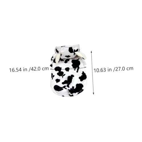 Disfraz para perros modelo vaca talla M blanco miniatura 2