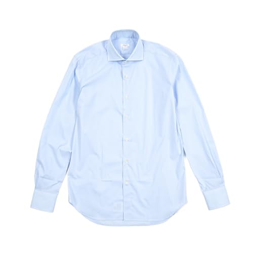 【2025-26年 秋冬 [オリアン] ORIAN Slim Fit ドレスシャツ ワイシャツ ホリゾンタルカラー 長袖 オールシーズン メンズ ストレッチ コットン ポリアミド ブルー MADE IN ITALY [39] [並行輸入品]