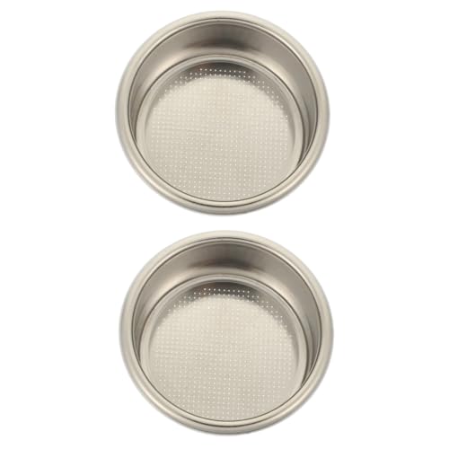 Uonlytech 2pcs Stainless Steel Espresso Filter Basket Coffee Maker Strainer for Multiple Espresso Models Reusable Design for Brewing