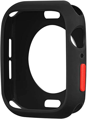 MXVOLT Matte Soft TPU Ultra-Thin Case Cover Compatible Apple Watch Series SE 6 5 4, Black 44 MM