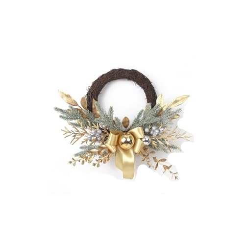 Couronne de Noël pour porche extérieur résistant aux intempéries, lot de 2 décorations