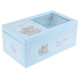 Tofficu Caja de Giratoria para Niñas Tapa Transparente y Diseño de Bailarina Azul, Contenedor Musical para Guardar Pulseras y Joyas, Organizador Duradero para Regalos