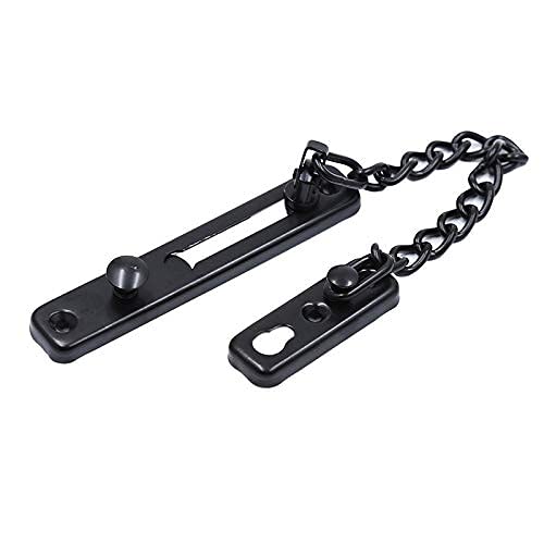 Türschlosskette Türsicherheitsketten Diebstahltürkettenschloss Home Security Guard Bolt(Black)