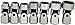 Williams WSB-7U 7-Piece 3/8-Inch Drive 12 Point Universal Socket Set