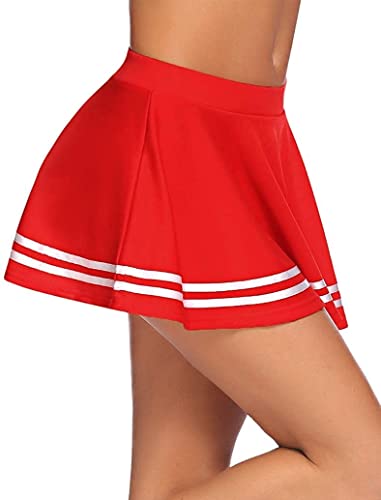 Image of Women's Babydoll Flirty Layered Ruffle Pleated Sexy Naughty Lingerie Mini Skirts for Special Romentic Moments