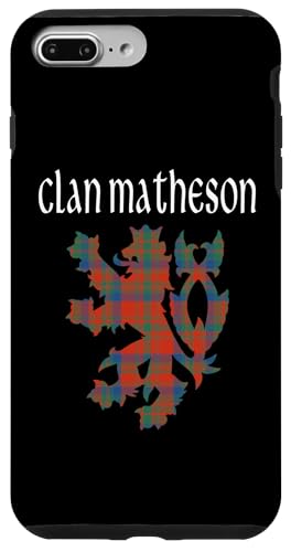 Image of iPhone 7 Plus /8 Plus Clan Matheson Tartan Scottish Family Name Scotland Pride Case
