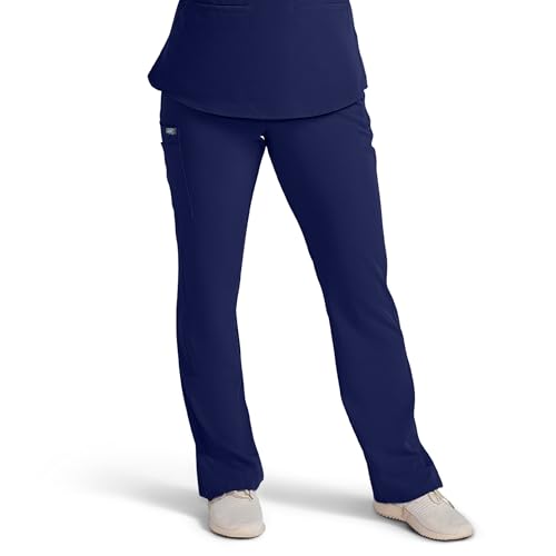 Image of ave. Varick Women's Scrub Pants, Elastic Waistband, 4-Way Stretch Fabric, Fade Resistant, Machine Washable Scrubs, Wrinkle-Resistant, For Nurses & Medical Professionals, (S, Navy)