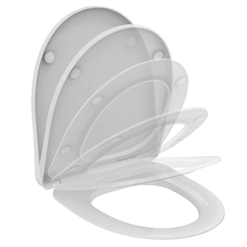 Ideal Standard i.Life A Toilet seat and Cover, Rounded Shape, Soft-Close seat with Long Service Life