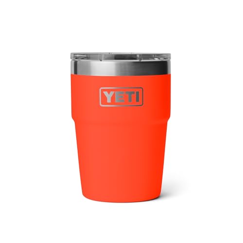 Image of YETI Rambler 16 oz Stackable Tumbler, Vacuum Insulated, Stainless Steel with MagSlider Lid, Solar Flare
