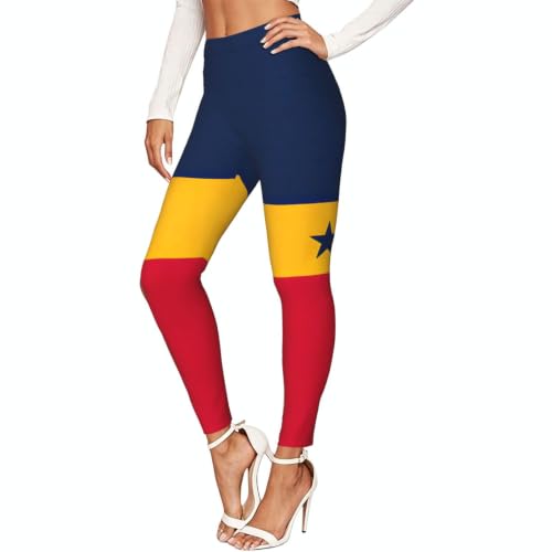 Legging extensible femme motif drapeau Venezuela pantalon yoga taille haute