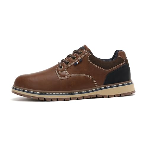 Image of ANALEAF Mens Casual Shoes Oxford Fashion Dress Sneakers Business Lace-Up Shoes