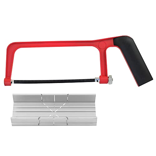 Dekton 150mm Junior Hacksaw With Mitre Block- Heavy Duty Aluminium Frame And Mitre Block| Hcs Blade| 6 Adjustable Cutting Positions| 45, 90,135 Degree Angles| Ergonomic Handle, High-carbon Steel Blade