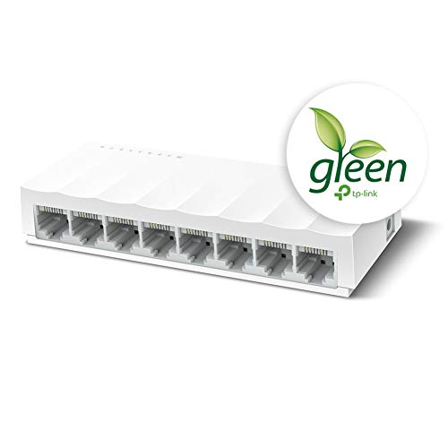 Image of TP-Link LS1008 8-Port 10 /100Mbps Fast Ethernet Unmanaged Desktop Switch | Green Ethernet Technology | Plug and Play | Fanless Design, Energy-Efficient | Ideal for Home and Office Network Expansion Hub