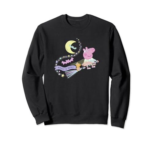 Sweat Peppa Pig sur son balai idéal pour la récolte des bonbons d'Halloween