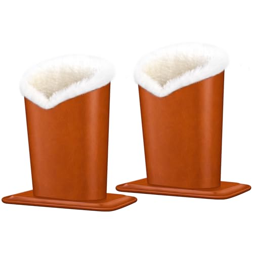 Image of Pack of 2 Plush Lined Eyeglasses Holder Stand Protective Glasses Case For Desks Or Nightstands