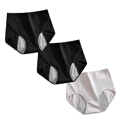 Cocila Bragas Mujer Algodon Braguitas Ropa Interior Elástico De Bikini Talle para Transpirable (Black, L) Tallas Grandes Roja Sin Costura Rojas Pantalon Costuras Female Underwear Brasileño Tanga