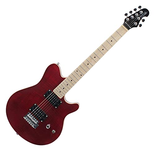 Rocktile Pro MM150-TR guitare eléctrique transparent red - Les Beatles, Paul McCartney, John Lennon, RIngo Starr, George Harrison Rocktile Pro MM150-TR guitare eléctrique transparent red