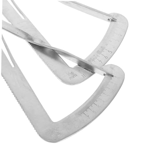 Calibrador interior de calibre mecánico GLEAVI de acero inoxidable, juego de 2 piezas para joyería con calibrador triangular para medición interna y de espesor miniatura 3