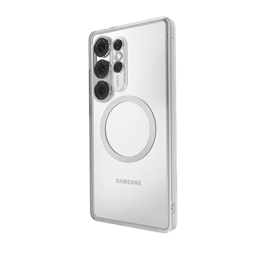 Image of Belkin Samsung Galaxy S25 Ultra Clear Qi2 Case, SheerForce Magnetic Qi2 Protective Samsung Galaxy Series Cover /Grip, TPU /PC Material, Galaxy S25 Ultra