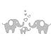 Elephant Family Wall Decal Removable Vinyl Wall Art Elephant Wall Decorative Unisex Sticker Baby Nursery Wall Décor