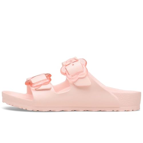 Birkenstock Pantoufles Arizona Flower EVA Rose Clair 1031271 pour Filles, avec Boucles en Caoutchouc en Forme de Fleur 34