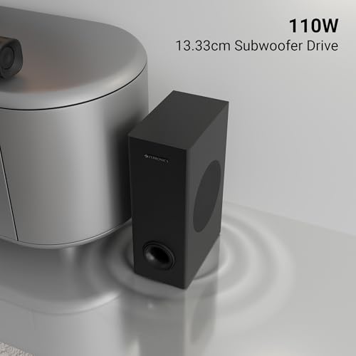 Image of ZEBRONICS 200 Watts Soundbar, Dual Driver Soundbar, Virtual 5.1 Surround, 5.2 inch inch Subwoofer, Bluetooth v5.1 | HDMI (ARC) | USB | AUX, Wall Mountable (JUKE BAR 5500)