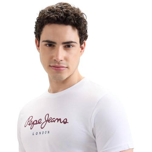 Image of Pepe Jeans Men T-Shirt|Cotton|Slim Fit