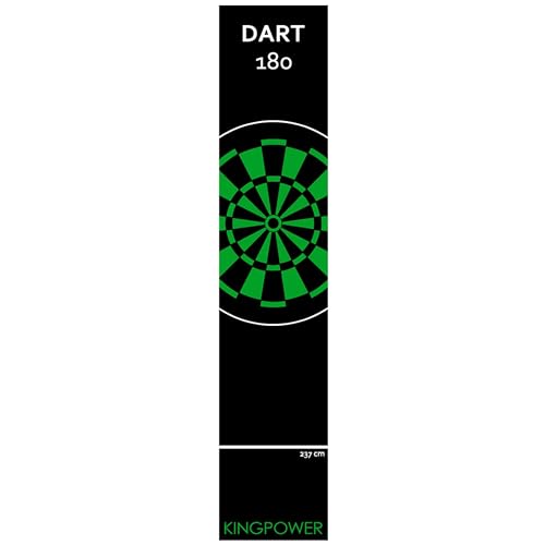 Kingpower Dart Teppich Matte Steeldart Zubehör Dartpfeile Dartboard Dartteppich Target Oche Darts Abwurflinie Schutz Gummi Boden Grün Dartscheibe 290 x 60 cm
