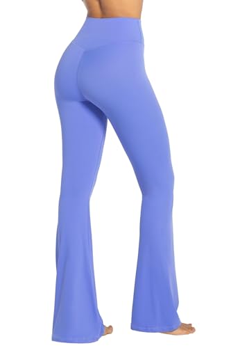 Image of Sunzel Flare Leggings, Crossover Yoga Pants with Tummy Control, High-Waisted and Wide Leg