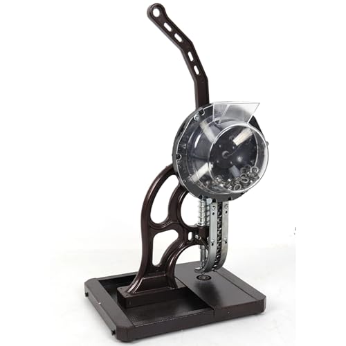 XBHKEJI Máquina Perforadora de Ojales con Ojales, máquina semiautomática de prensado Manual con Ojales, Herramienta de alimentación de Ojales Perforadora Comercial, con Arandelas de Ojales de Metal