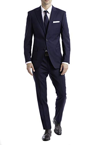 Calvin Klein Men's Slim Fit Stretch Suit, Blue, 42 Regular