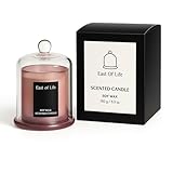 GL-Universe Premium Duftkerze mit Glockenglas 100% Sojawachs Aromatherapie & Geschenkidee (Lavendel & Eukalyptus)