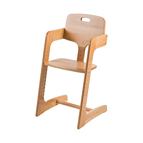 Miniatura 6 de Roba Trona Evolutiva De Madera Maciza Kid Up Bandeja De Comida Desmontable, Altura Ajustable, De 6 Meses Hasta 50 Kg, Natural