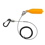 SMZhomeone Tragbarer Fischstringer für lebende Fische, 2/3/4/6 m, beschichtetes Edelstahlkabel mit Schnellverschluss-Clips, leuchtend orangefarbener PVC-Schaumstoffschwimmer und konische Nadeln (3