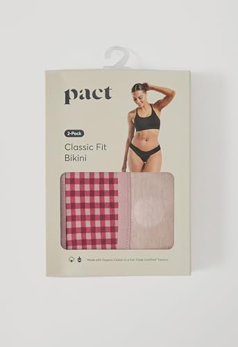 Image of Pact Women's Organic Cotton Bikini Underwear, Classic Fit Panties with High Cut Leg