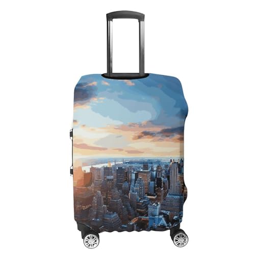 New York City Skyline Printed Luggage Cover Protector, Fits 18-32 Inch Luggage4