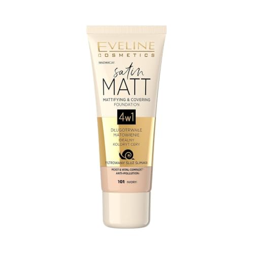 Eveline Cosmetics Satin Matt Matting Satin Matt Opaque Face Primer 30ml No.101 Ivory
