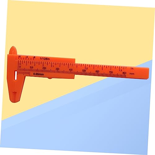 Calibrador Vernier Mini de Plástico Naranja para Joyería miniatura 2